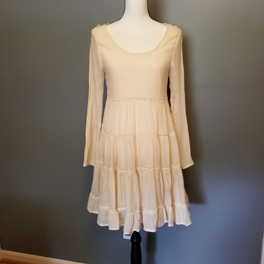 Altar'd State tiered lace back midi length dress